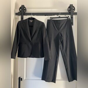 Ann Taylor Classic Dark Gray Pant Suit